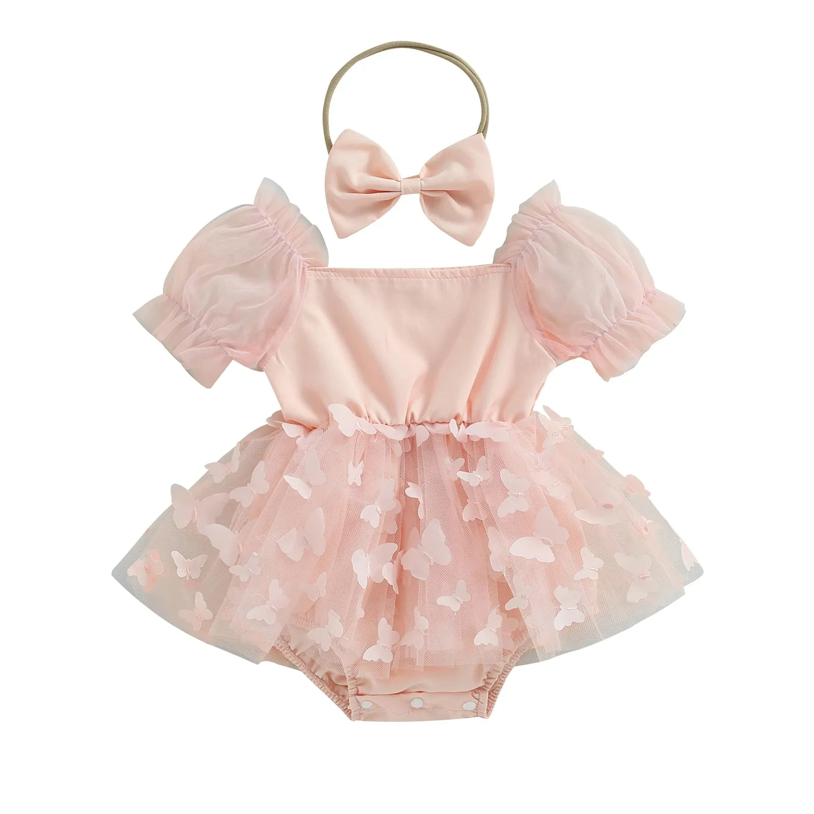 Figgy Romper with Bow Headband