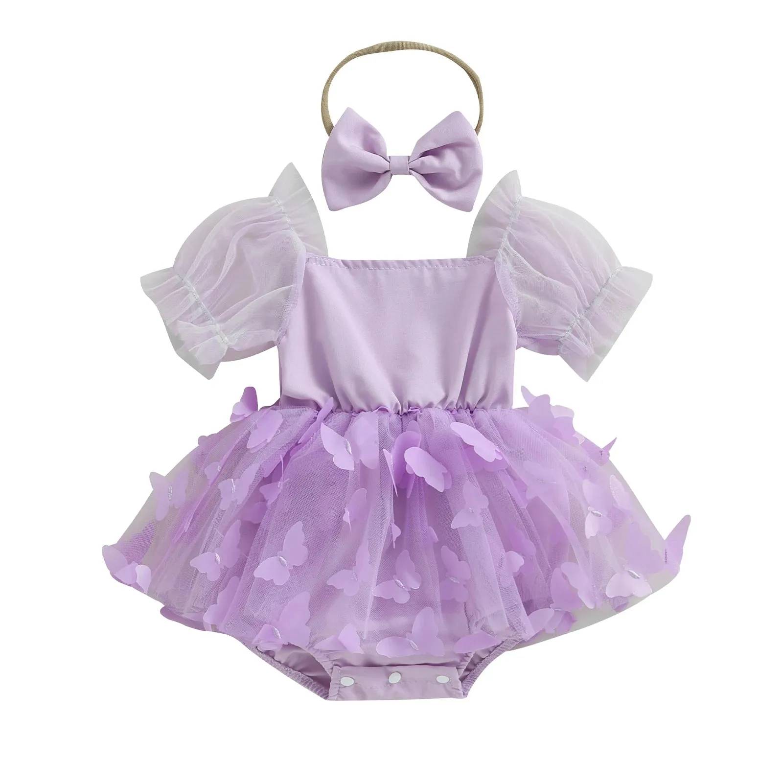 Figgy Romper with Bow Headband
