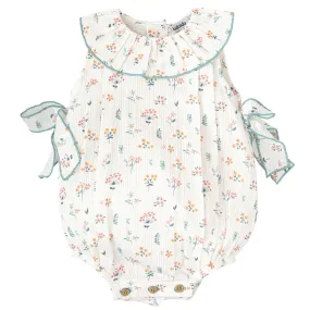 Floral Side Bow Romper