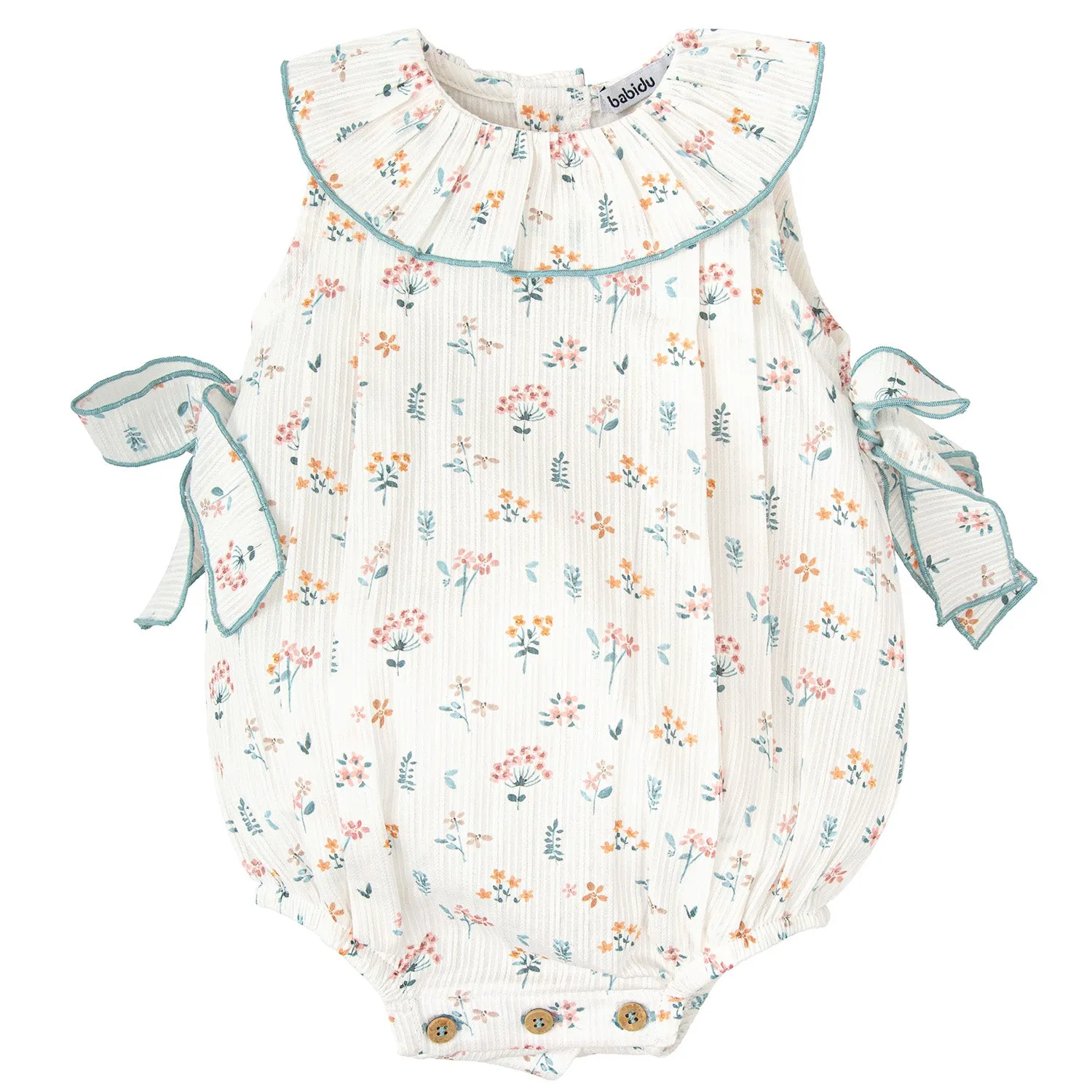 Floral Side Bow Romper