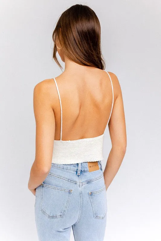 Halter Crochet Knit Top