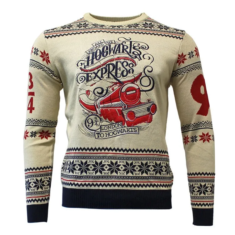 Harry Potter Hogwarts Express Knitted Christmas Jumper / Sweater