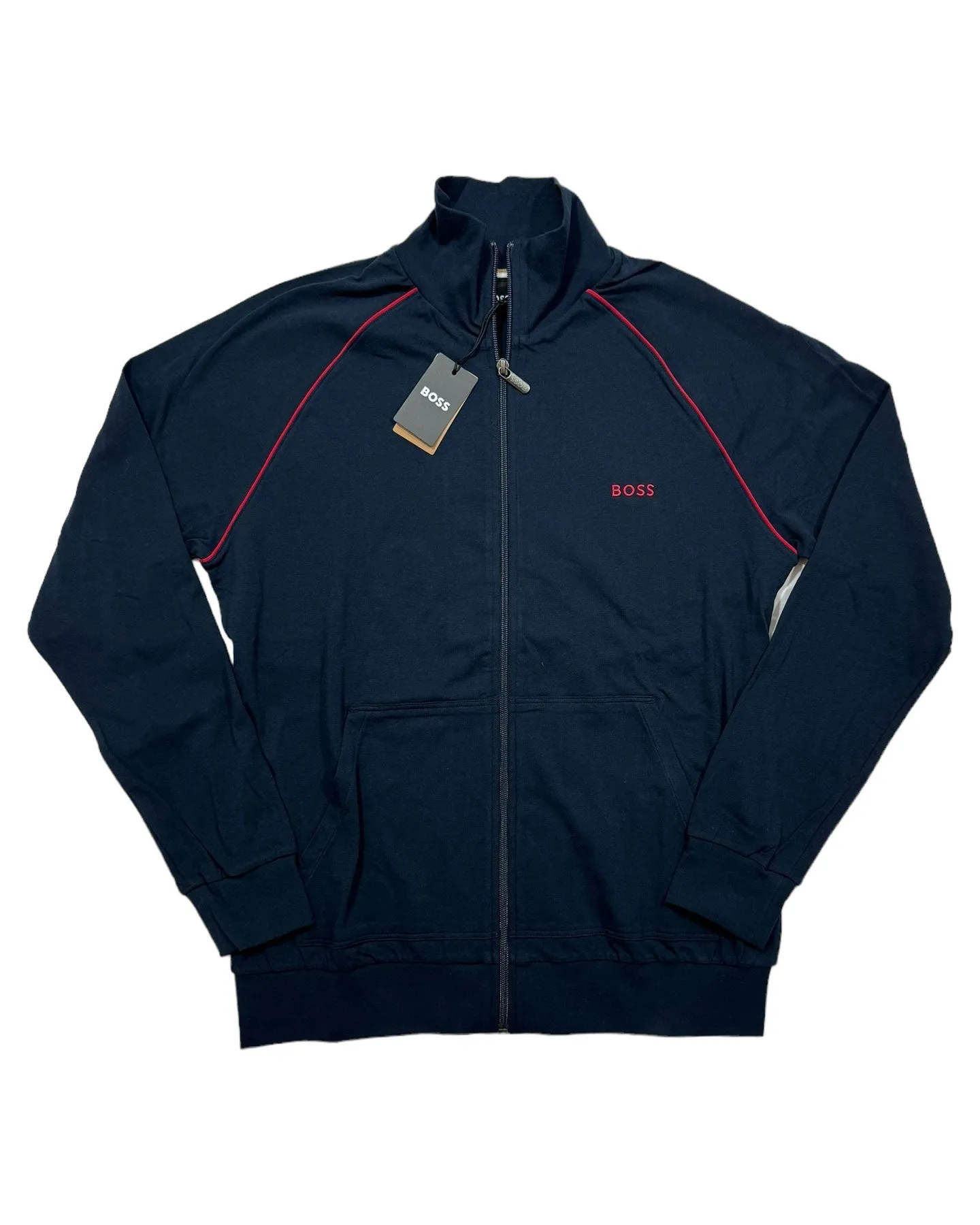 Hugo Boss Full Zip Men Track Jacket Dark Blue S SALE