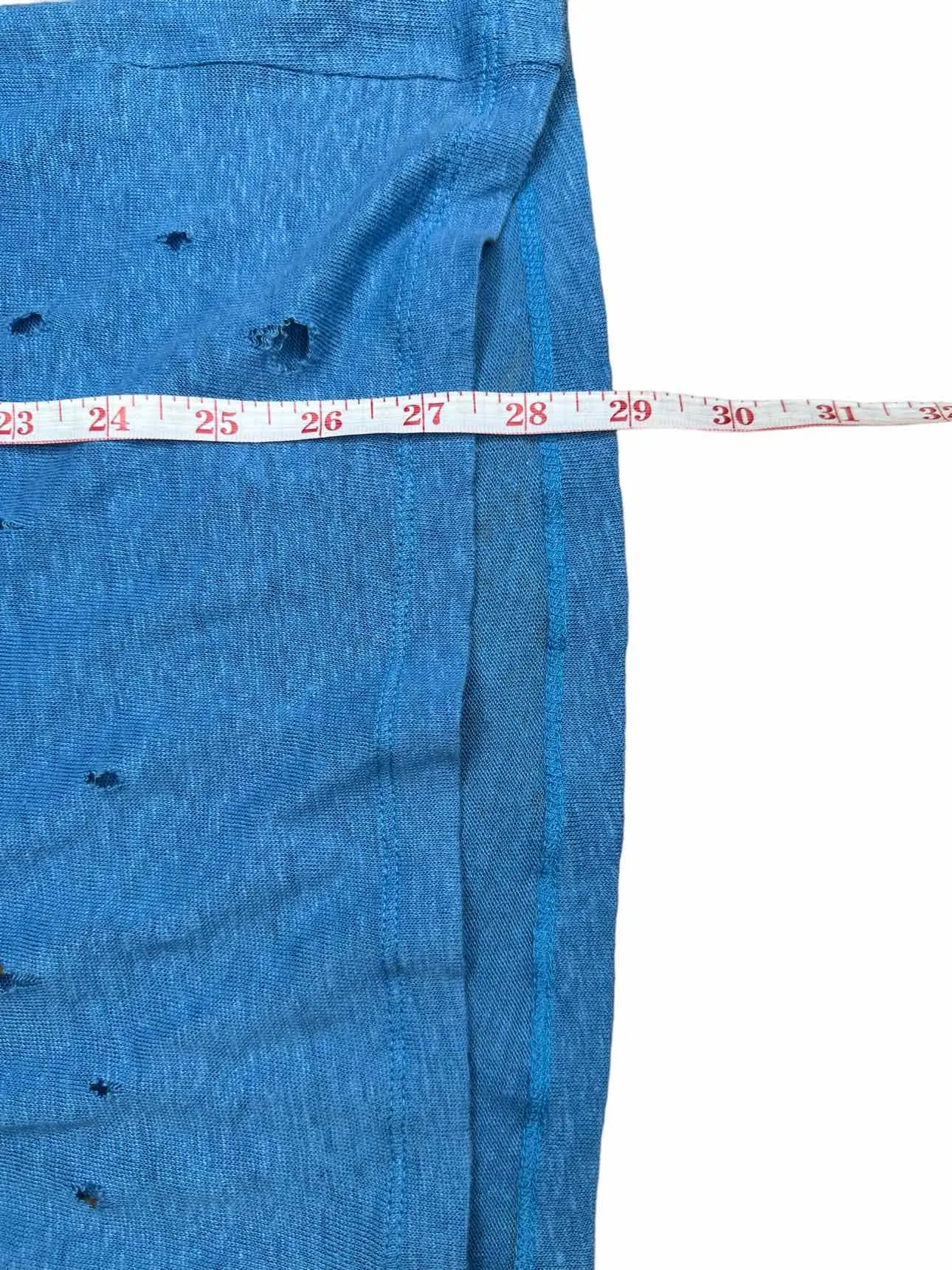 IRO Blue Distressed Linen Top Size XS