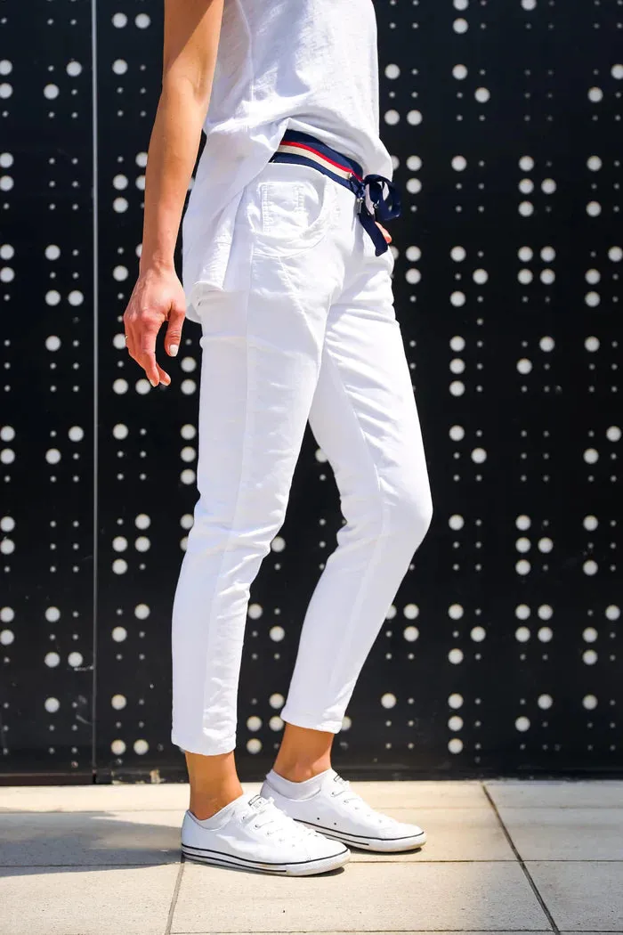 ITALIAN STAR   Ralph Jogger Jeans - White