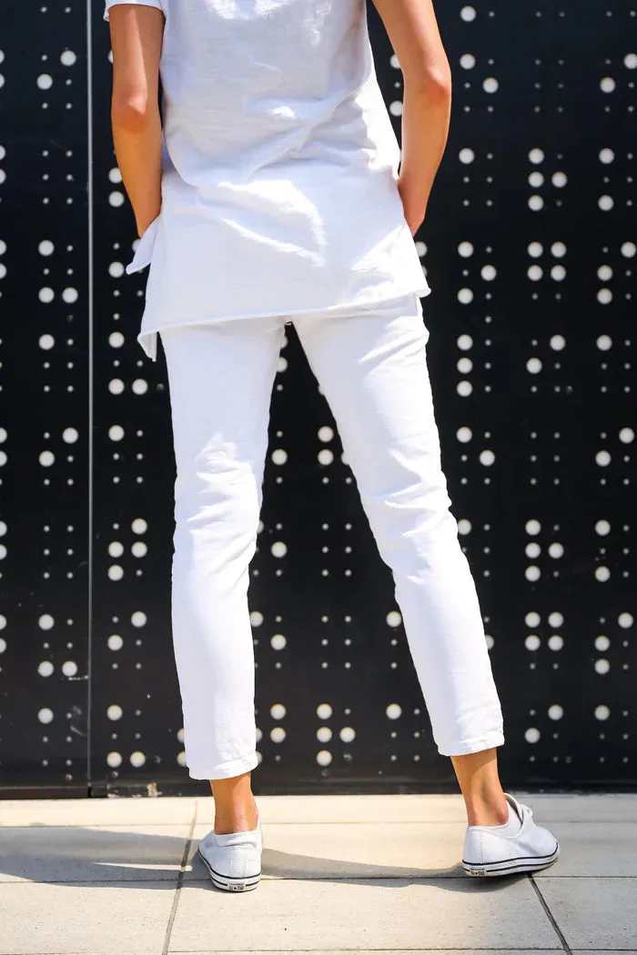 ITALIAN STAR   Ralph Jogger Jeans - White
