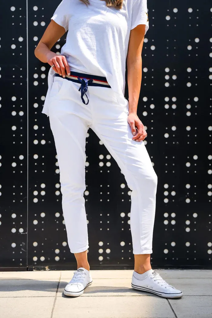 ITALIAN STAR   Ralph Jogger Jeans - White