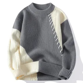 Jules & Jade™ | Men's Casual Patchwork Jumper