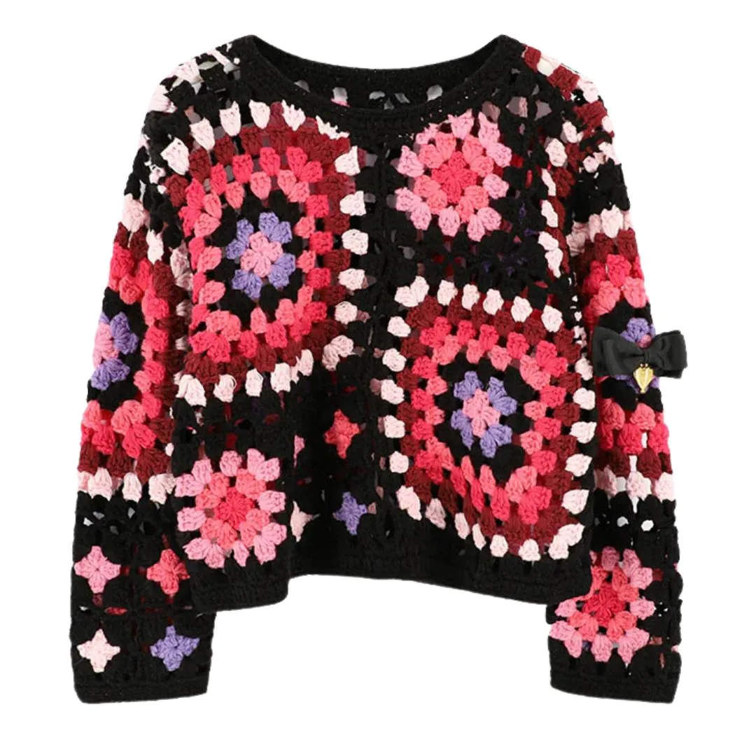 Knitted Crochet 'Sheila' Jumper
