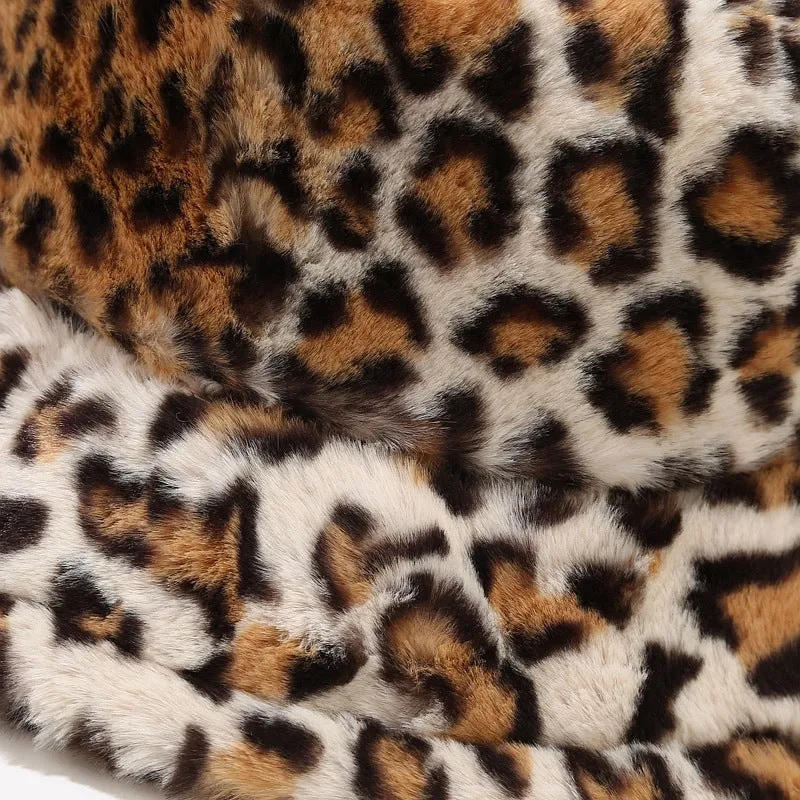 Leopard Fur Hat Autumn and Winter Sun Hat