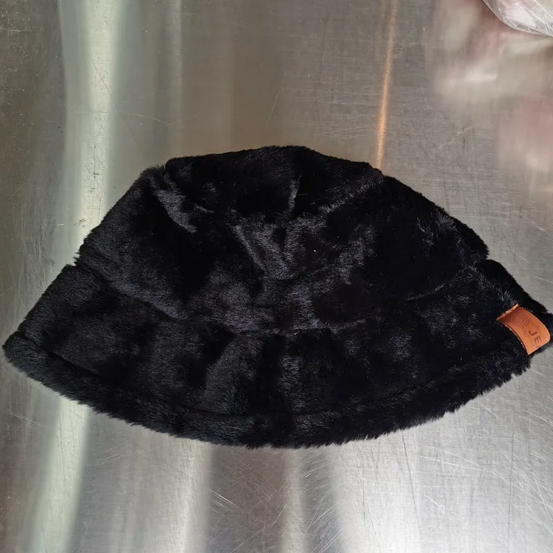 Leopard Fur Hat Bucket Hat Bucket Hat