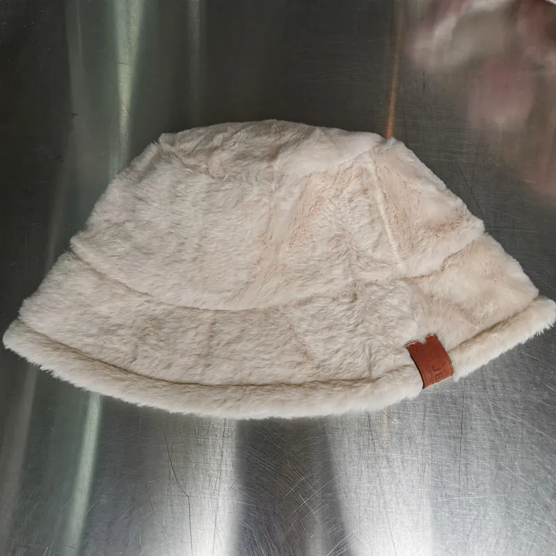 Leopard Fur Hat Bucket Hat Bucket Hat