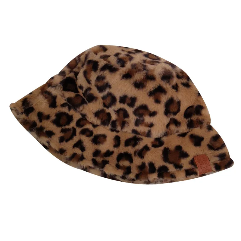Leopard Fur Hat Bucket Hat Bucket Hat