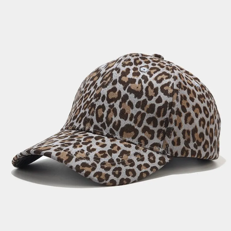 Leopard Fur Hat Peaked Cap Summer Sun Hat
