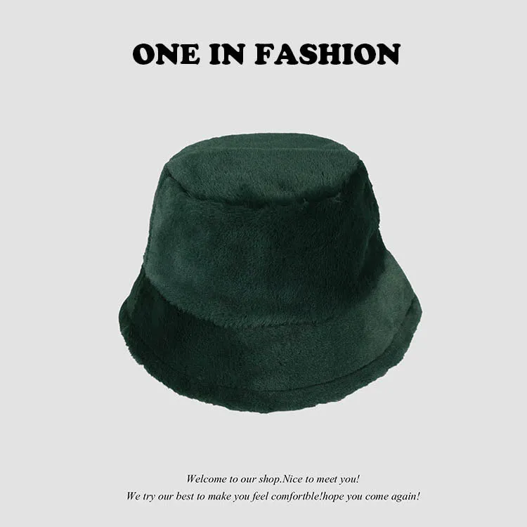 Leopard Fur Hat Retro Fisherman Hat