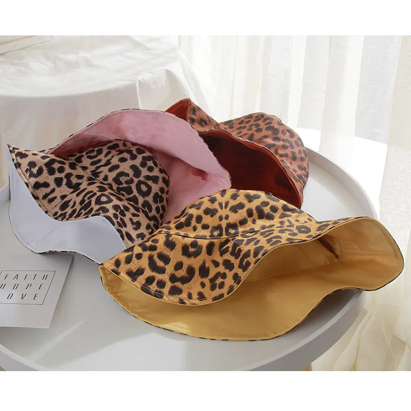 Leopard Fur Hat Spring Sun Hat