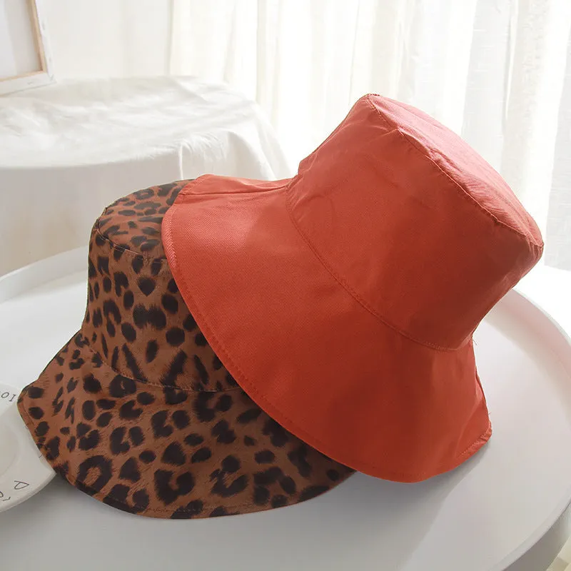 Leopard Fur Hat Spring Sun Hat