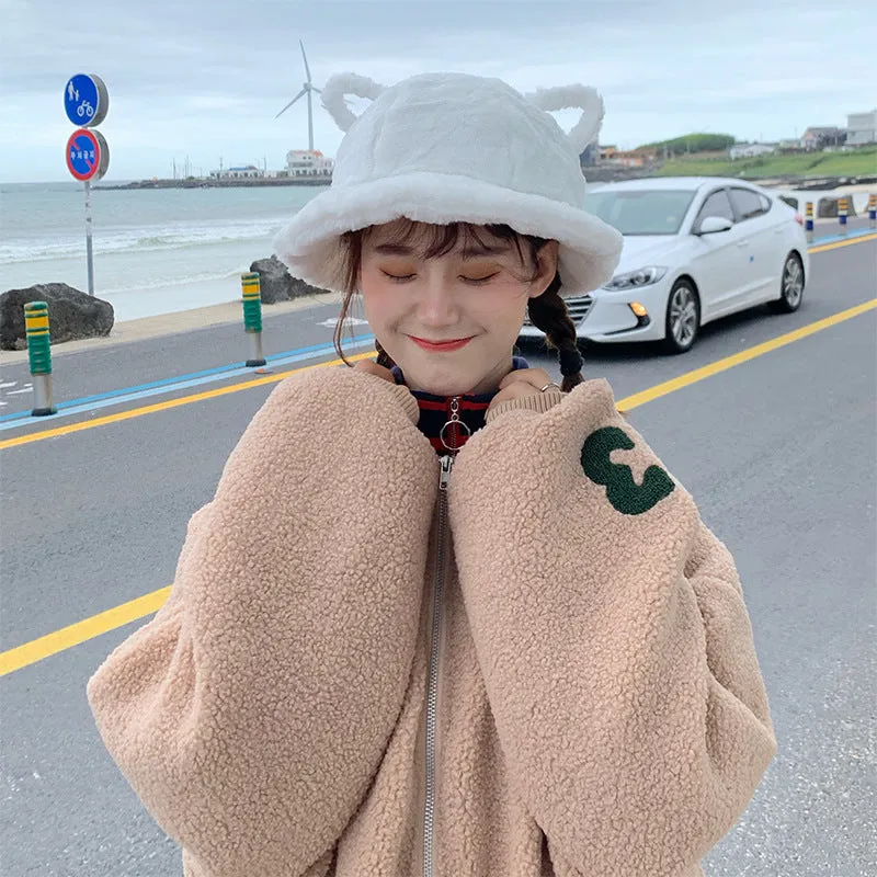 Leopard Fur Hat Thickened Bucket Hat