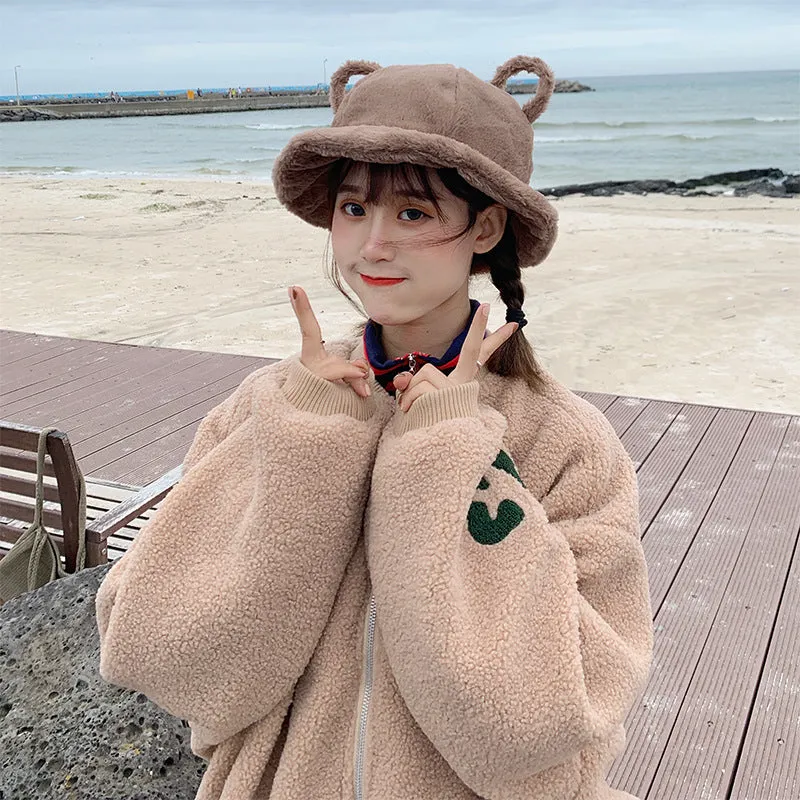 Leopard Fur Hat Thickened Bucket Hat