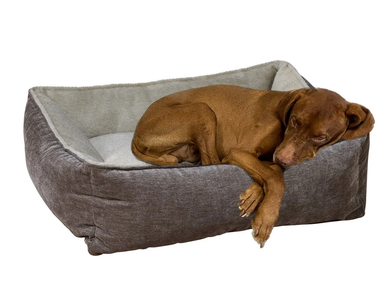 Lounger - Scoop Bed - Fawn Faux Fur