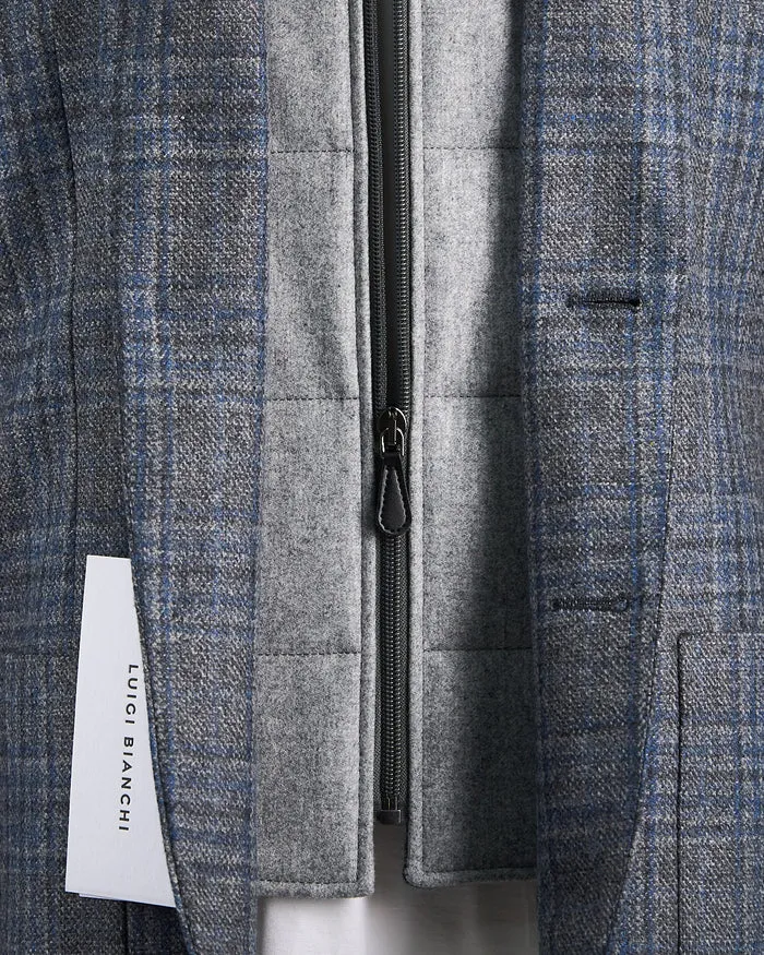 LUIGI BIANCHI - WOOL SPORT COAT WITH REMOVABLE INSERT