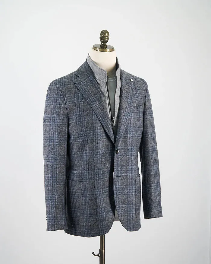 LUIGI BIANCHI - WOOL SPORT COAT WITH REMOVABLE INSERT