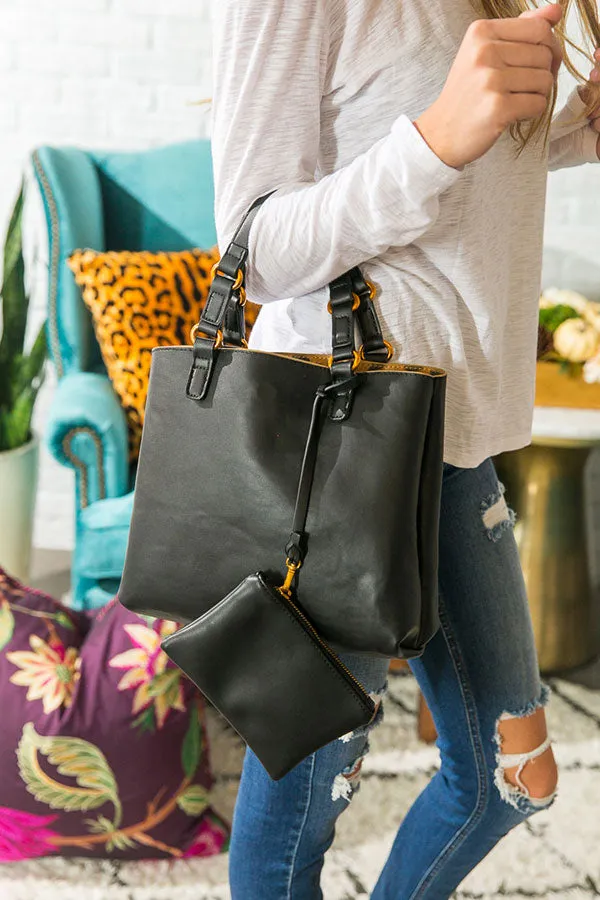 Luxe In The City Reversible Leopard Tote