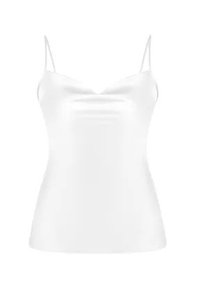 Marta White Silk Top