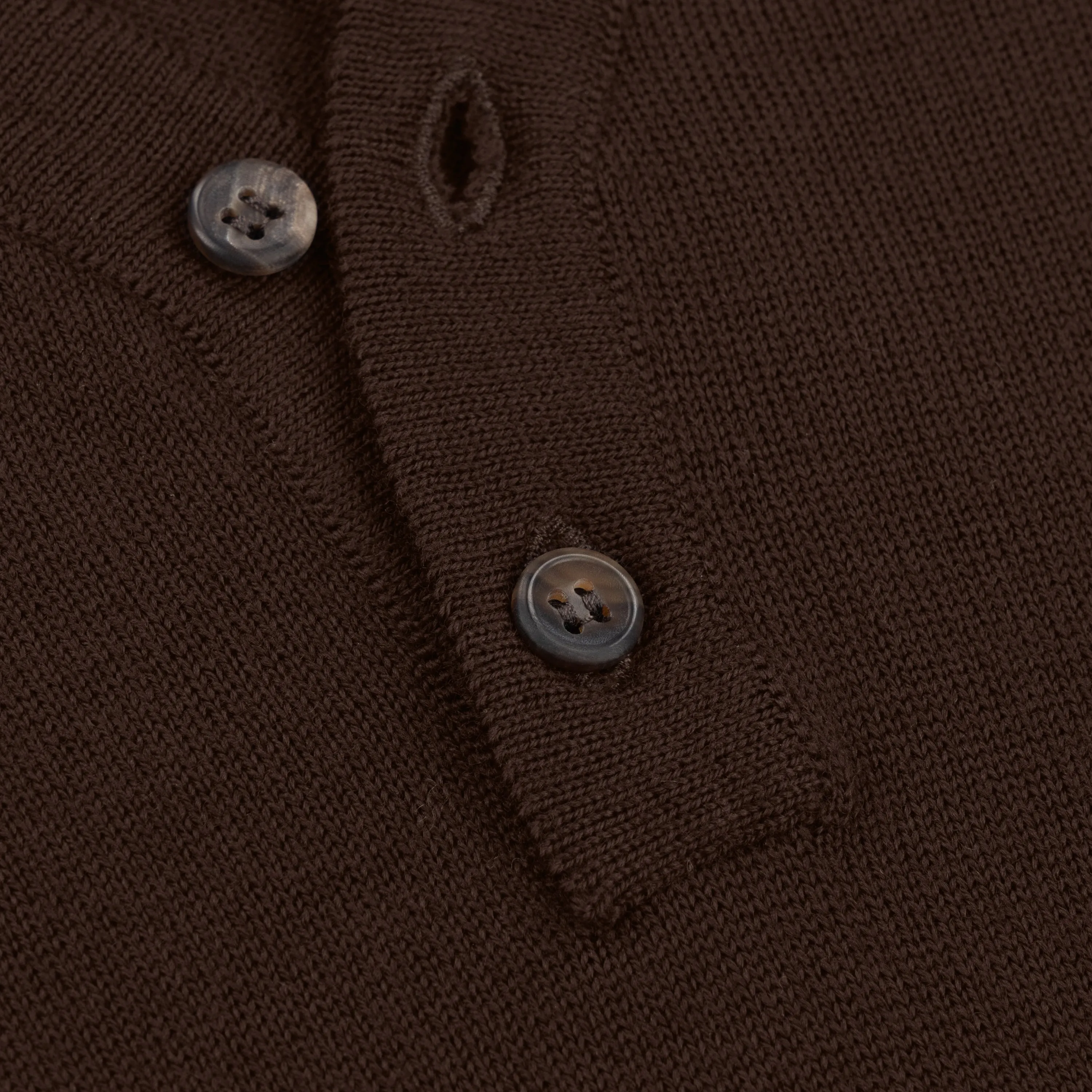 Merino rower's henley shirt in brown