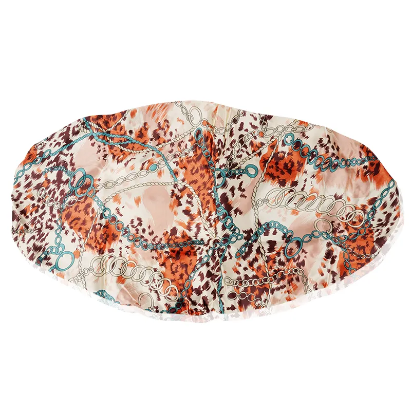 Ms. Remi Deco Silky Wide Edge Braid Bonnet Ultra Jumbo Leopard Chain Pattern