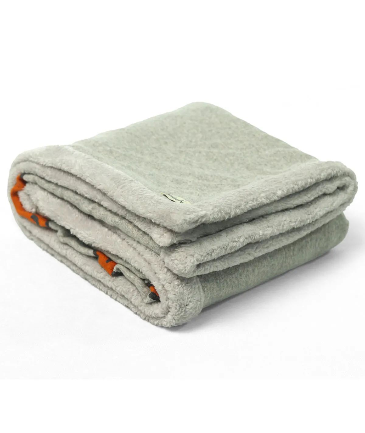 Mumma & Baby Bunny  Grey Color Knitted Blanket with Faux Fur Back for Babies