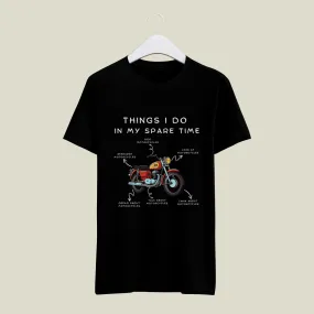 "Things I Do In My Spare Time" Unisex Biker Graphic T-Shirt | Soft Cotton, Bold Designs, Comfortable Fit