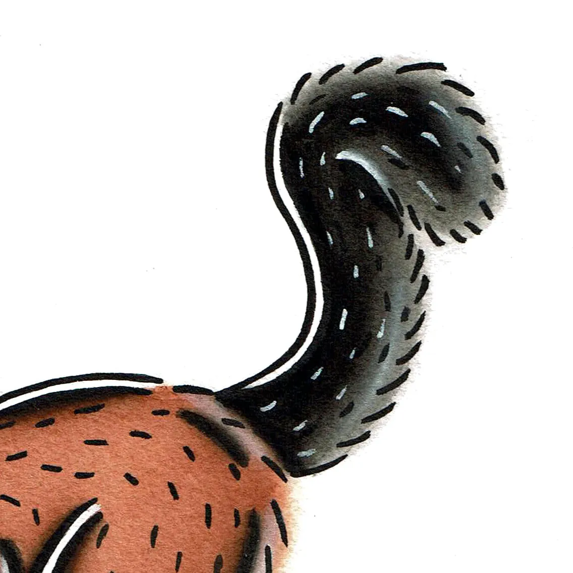 Red Ruffed Lemur Original Painting