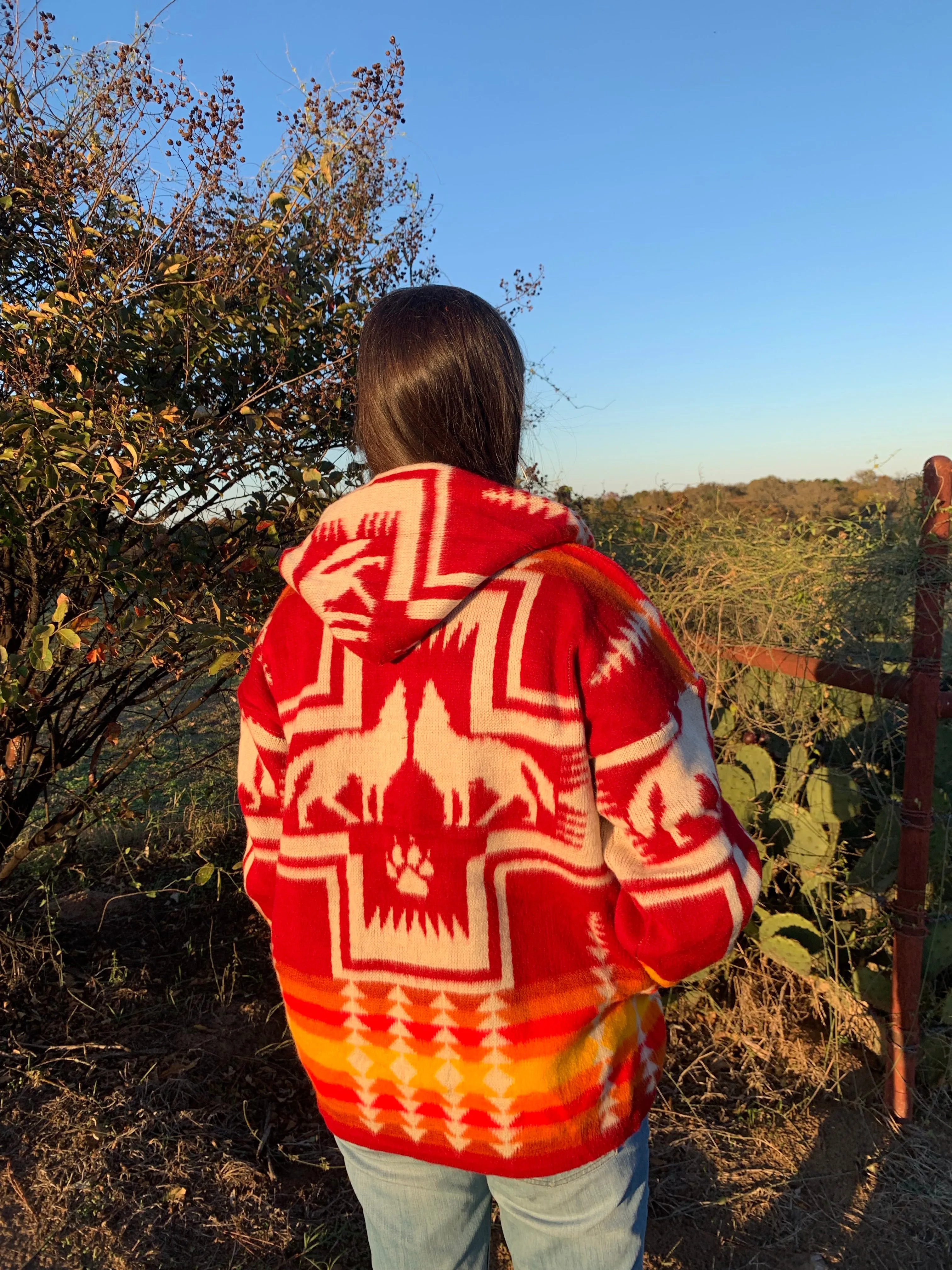 Red Waya Wool Jacket