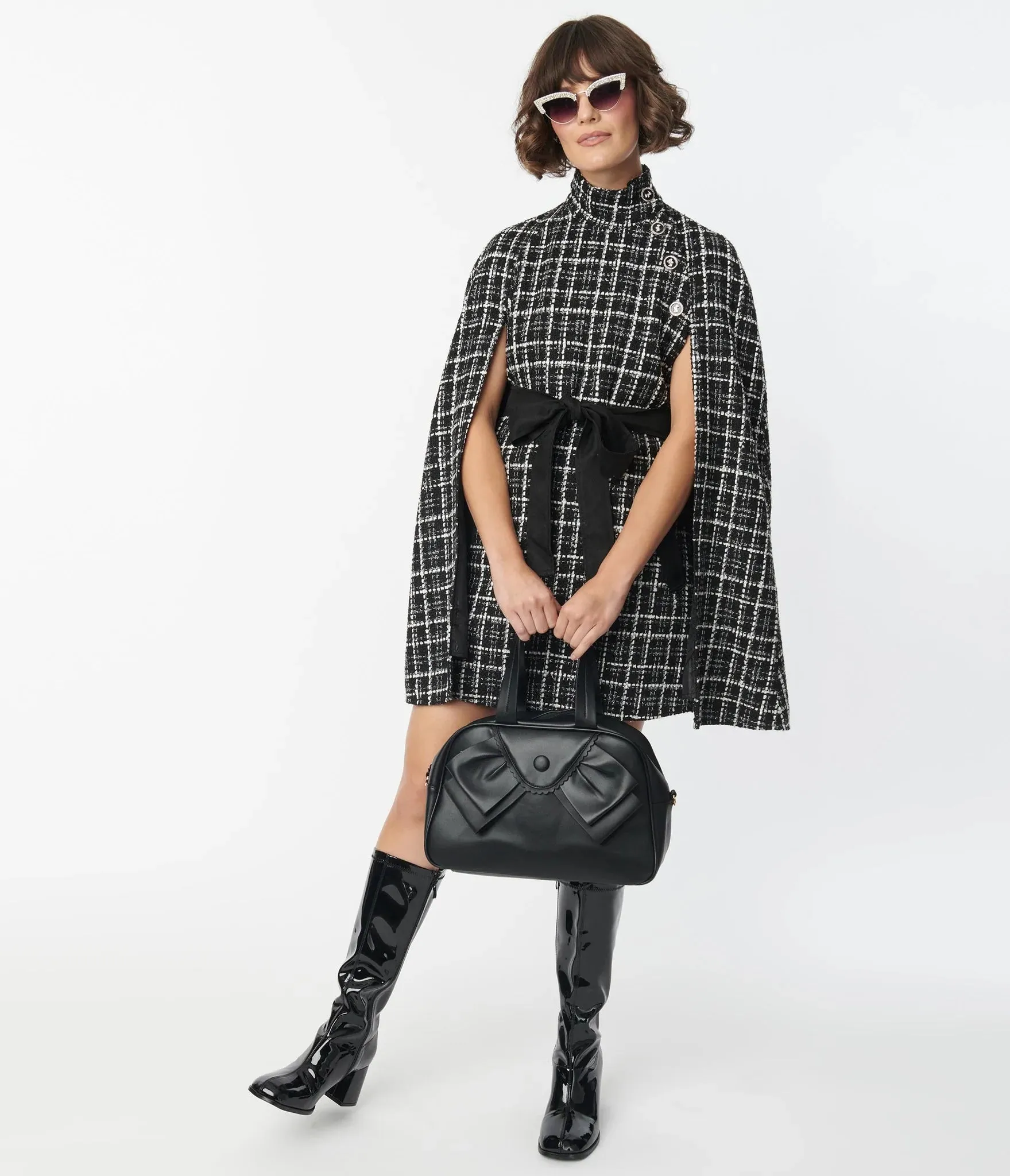 Savile Row Tweed Cape Coat by Smak Parlour