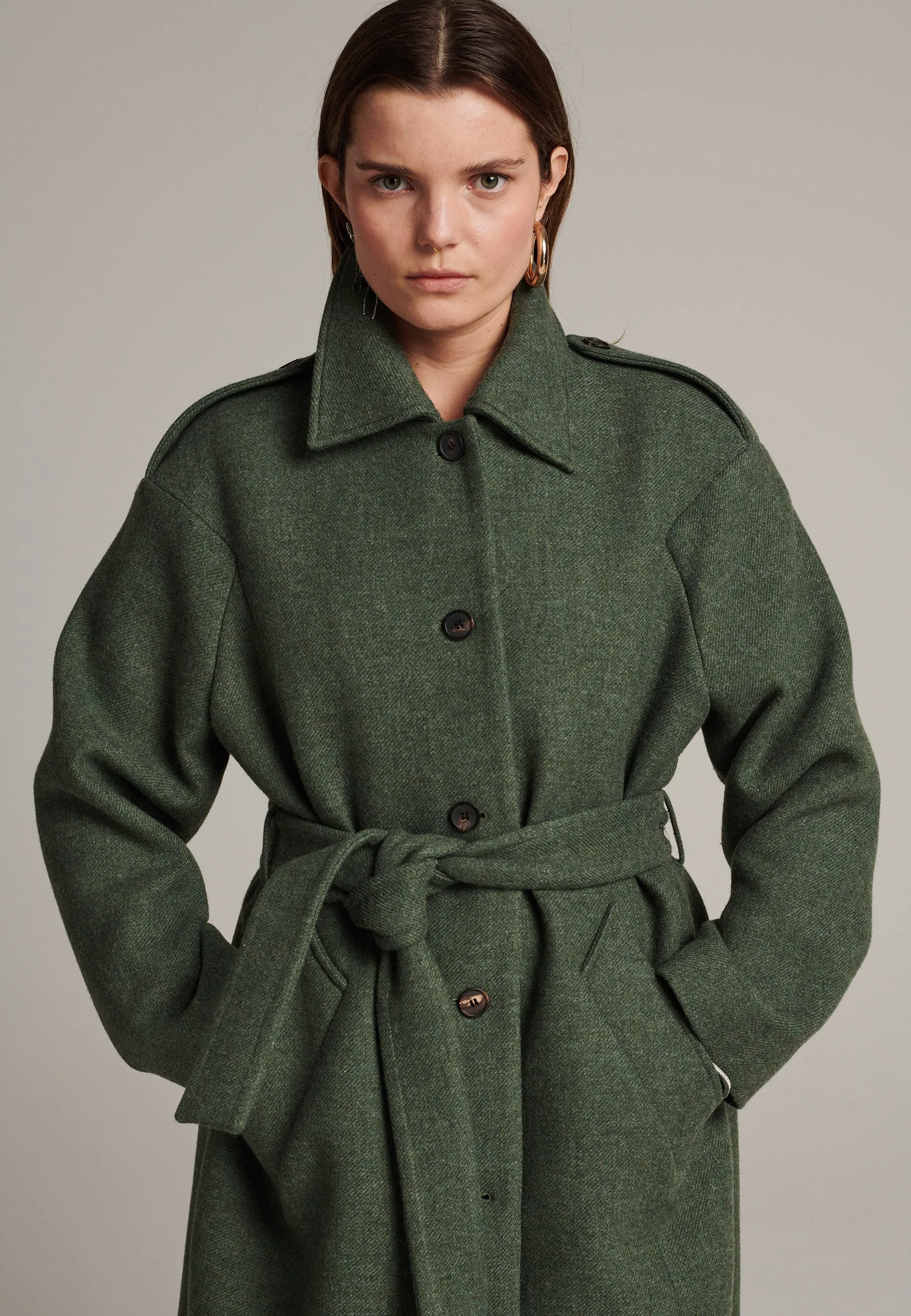 Seize green oversized coat