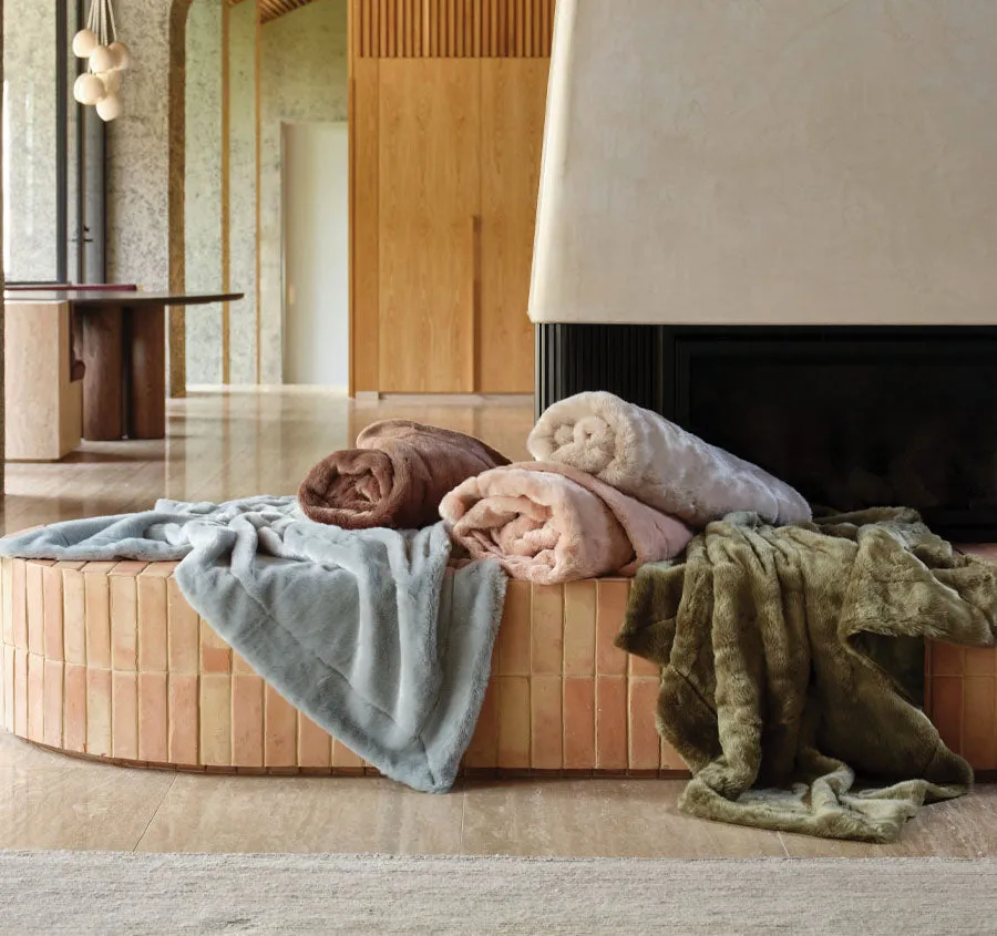 Selma 130x170cm Throw Rug Pink Salt