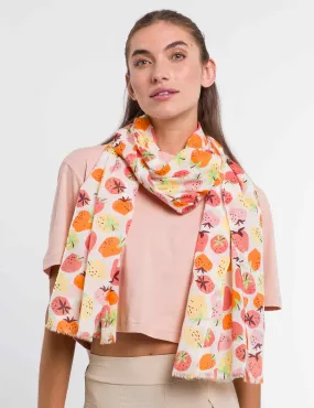 Strawberry Print Cotton Scarf