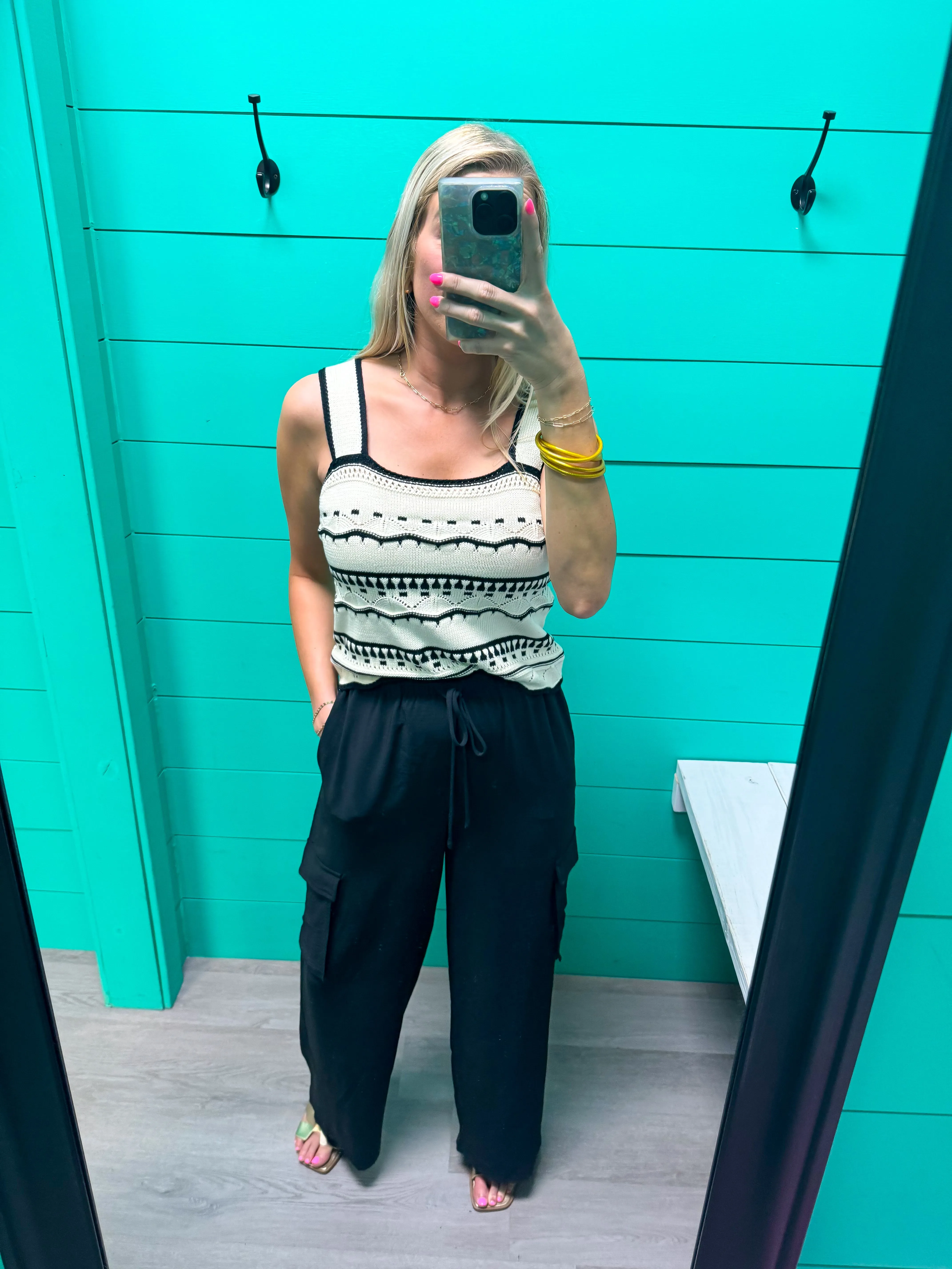 Summer Pier Crochet Knit Top  - Cream