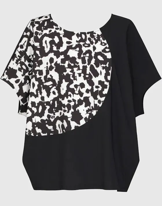 TEKBIKA BLISS BOXY TOP, YELLOW/PRINT ALEMBIKA