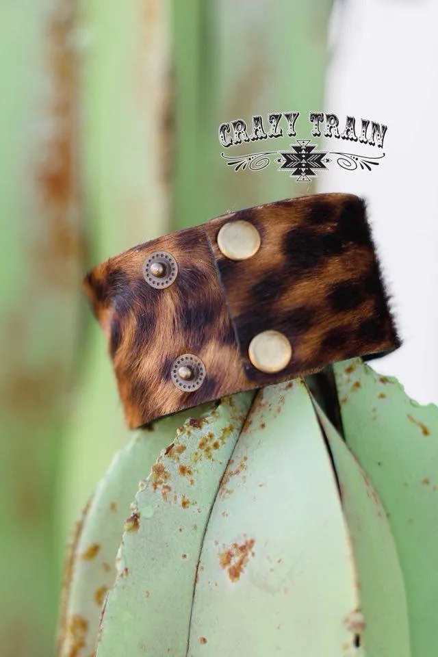 Turquoise Bow Leopard Cuff Bracelet