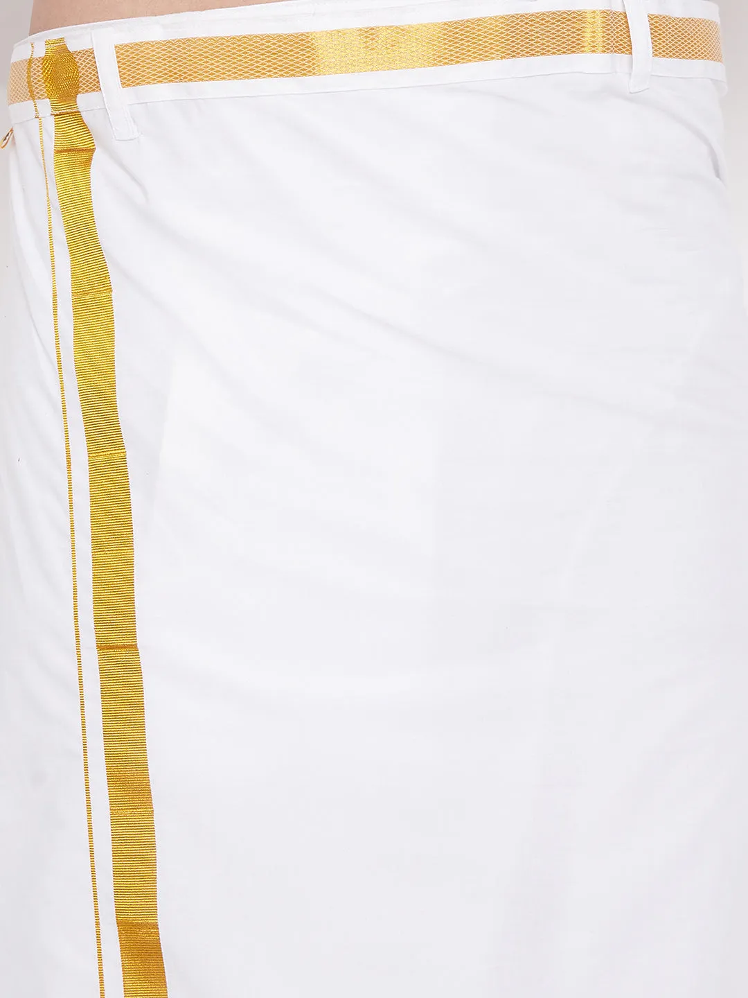 VASTRAMAY Men's Black Rayon Ethnic Shirt And Mundu Set
