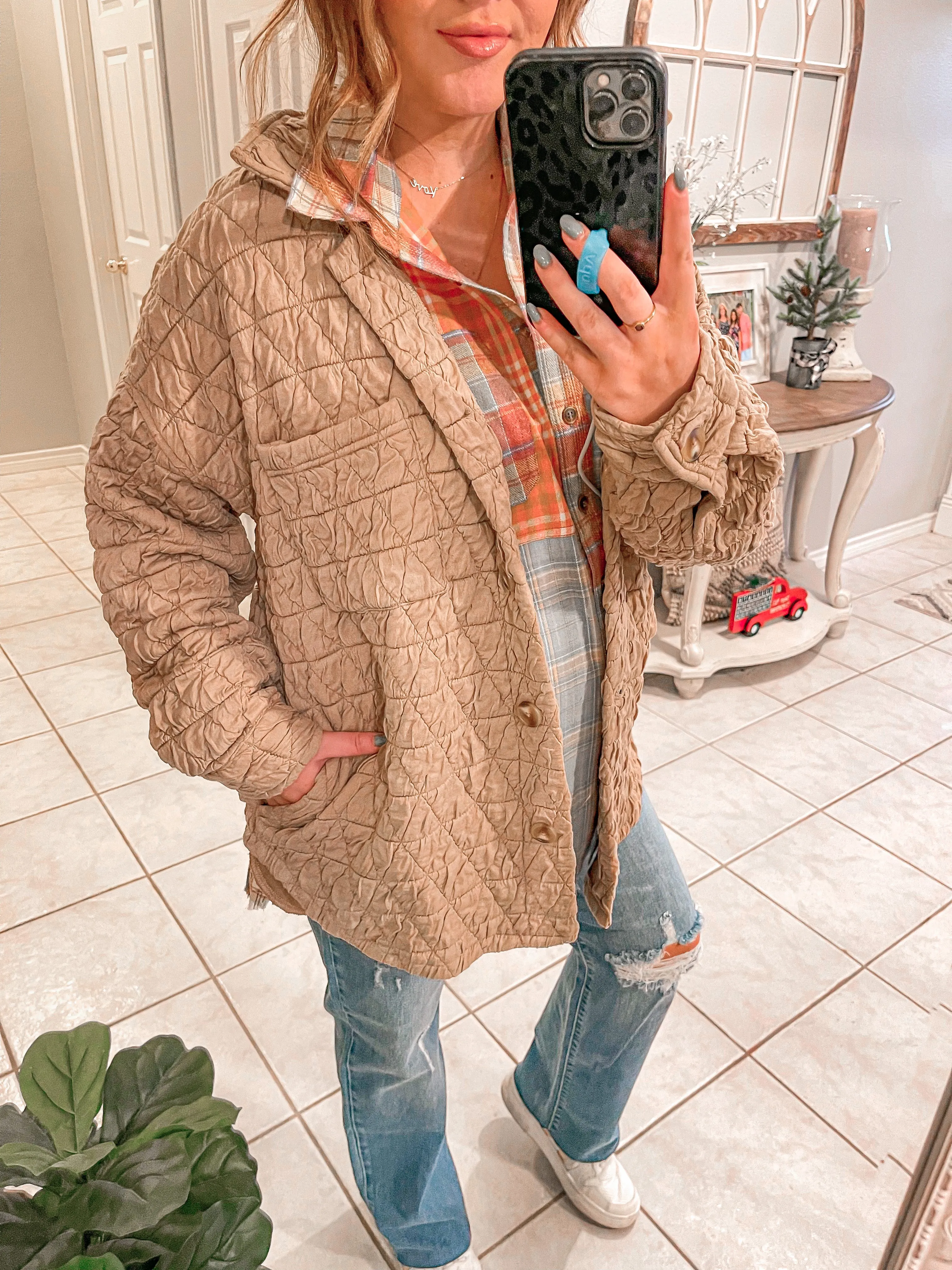 Warm Feeling Quilted Shacket