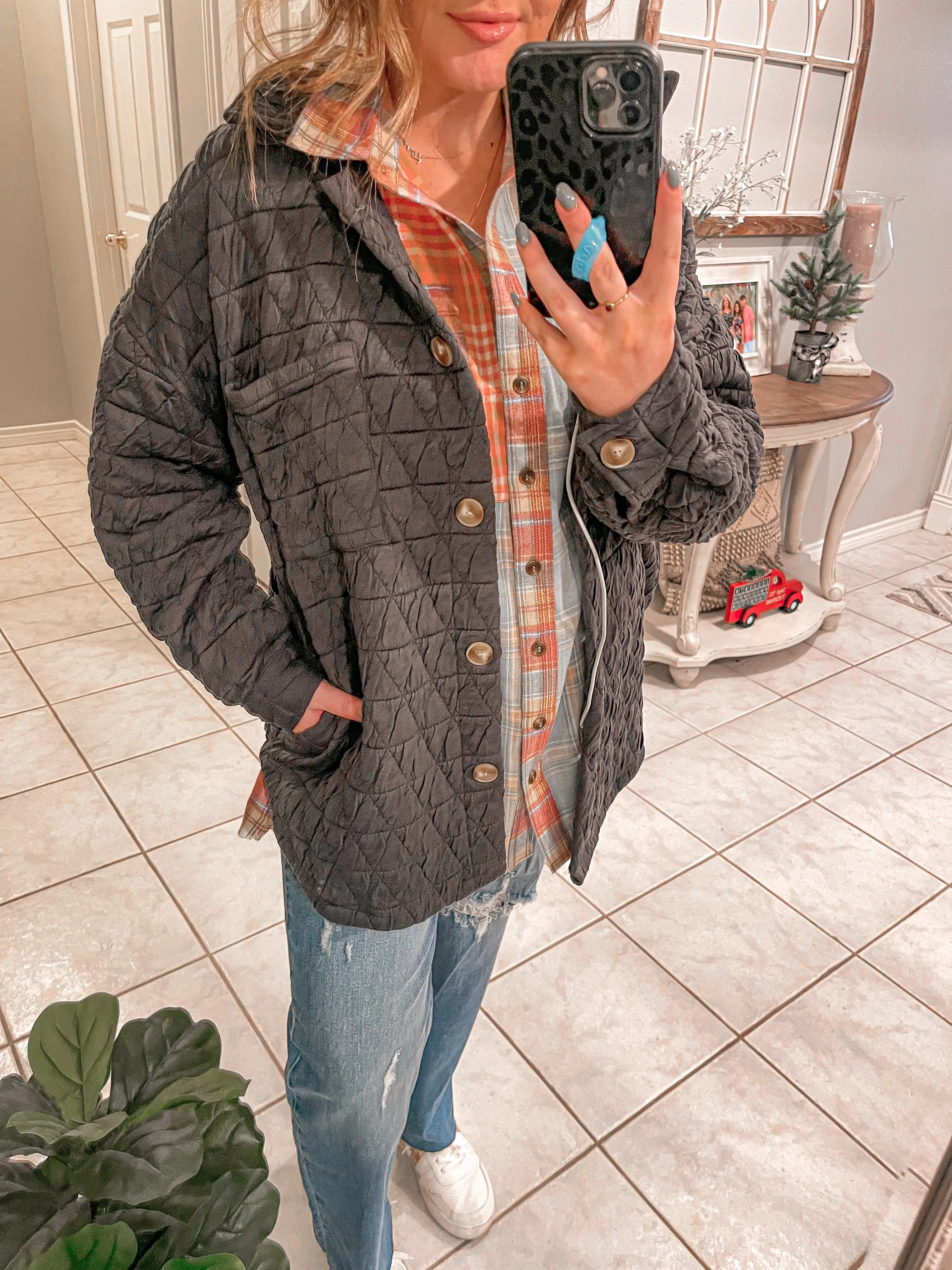 Warm Feeling Quilted Shacket