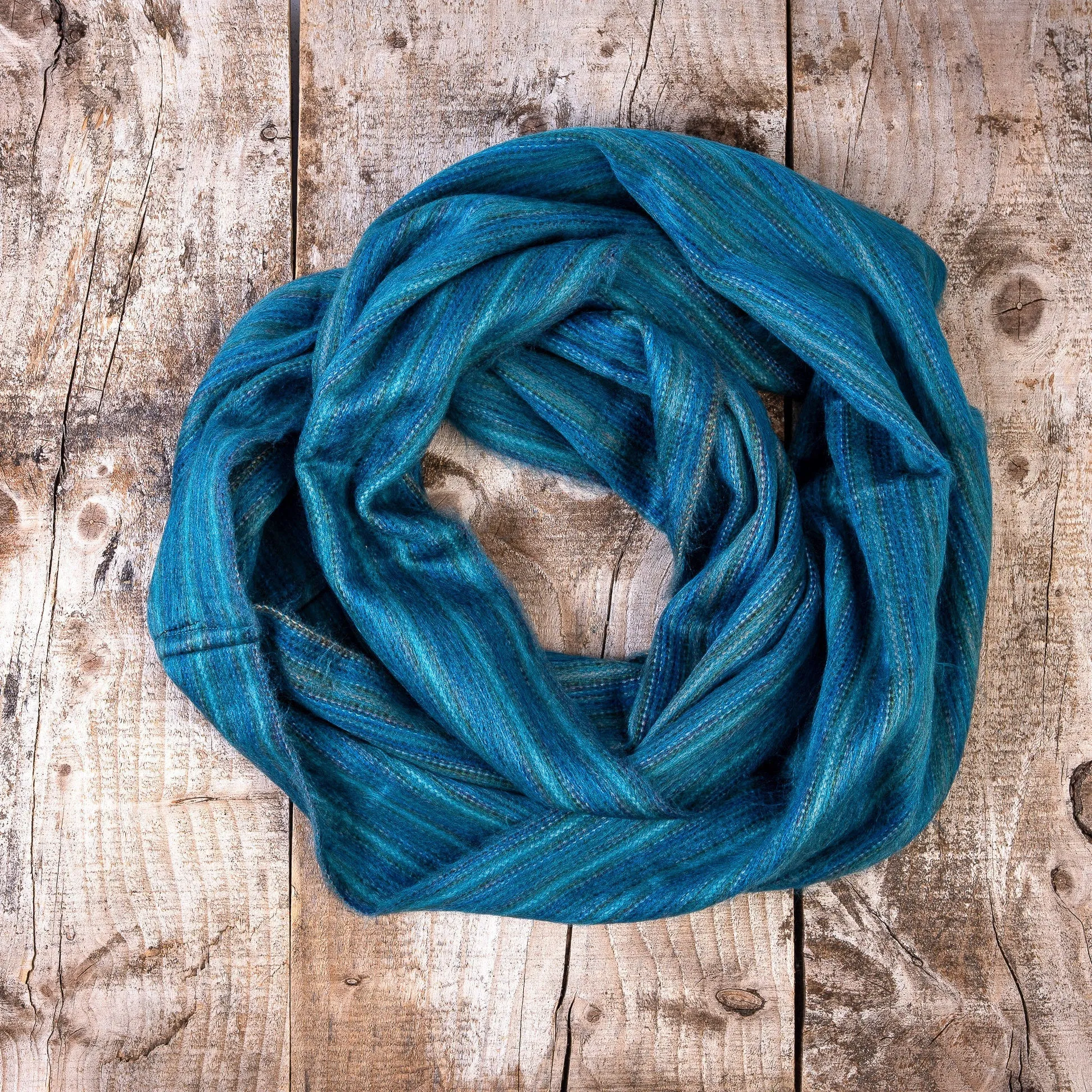 White Alpaca Wool Cozy Oversized Infinity Scarf