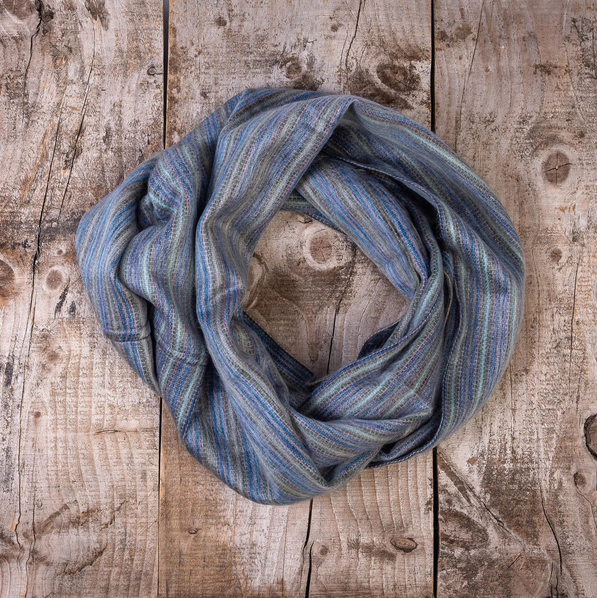 White Alpaca Wool Cozy Oversized Infinity Scarf