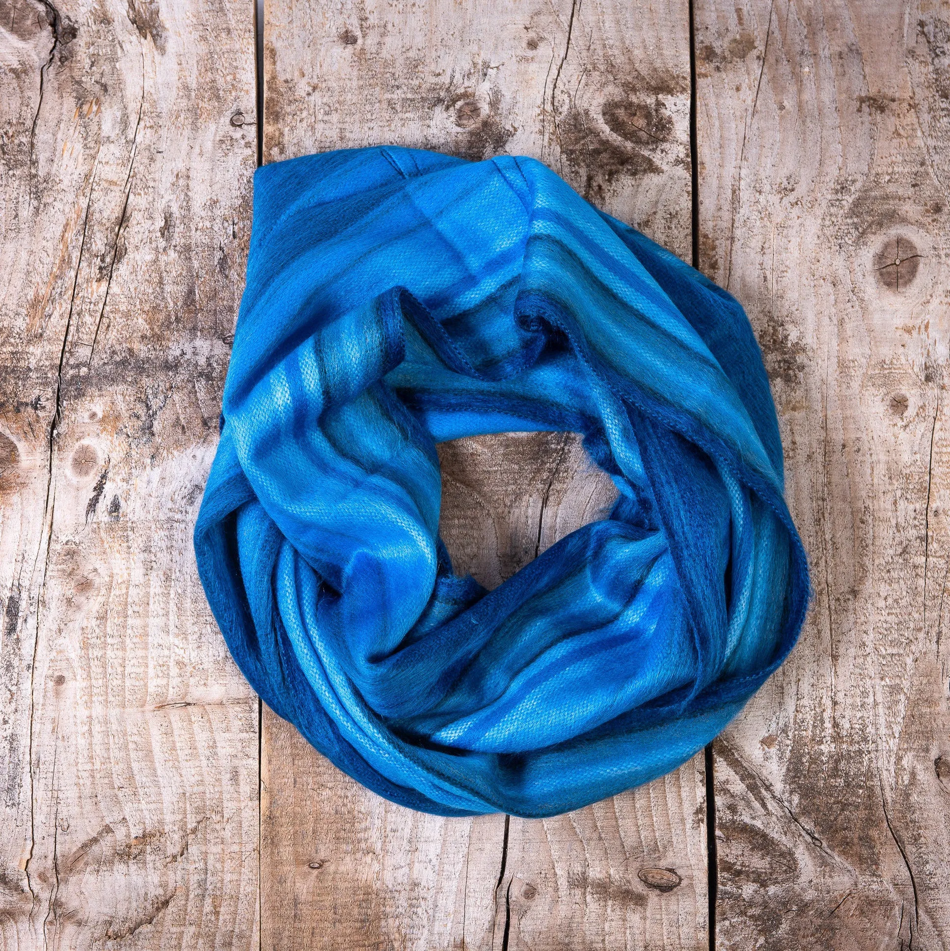 White Alpaca Wool Cozy Oversized Infinity Scarf