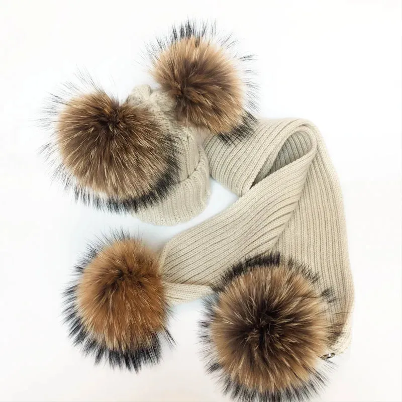 Winter Fur Pom Scarf