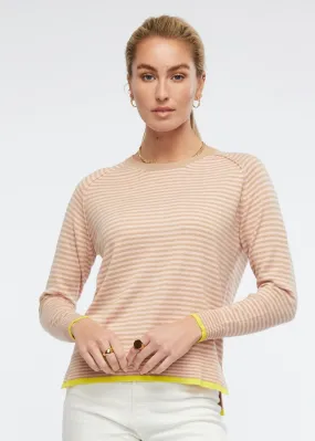 Zaket & Plover  -  Essential Stripe Crew  -  Beige Combo