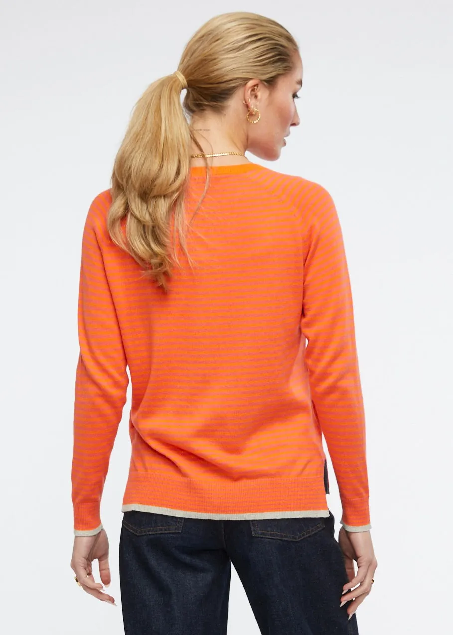 Zaket & Plover  -  Essential Stripe V  (Apricot Combo)